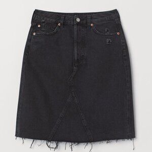 H&M Black Denim Skirt